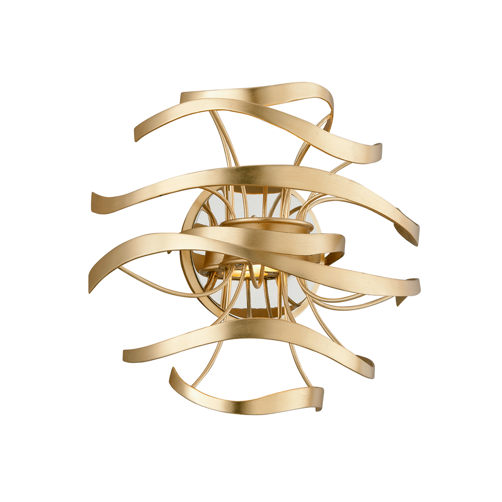 Corbett Calligraphy 1 Light Wall Light in Gold Leaf