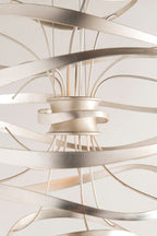 Corbett Calligraphy LED Pendant Light in Gold Leaf