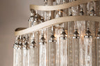 Corbett Chimera 7 Light Pendant Light in Silver Leaf