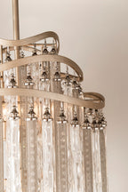Corbett Chimera 7 Light Pendant Light in Silver Leaf