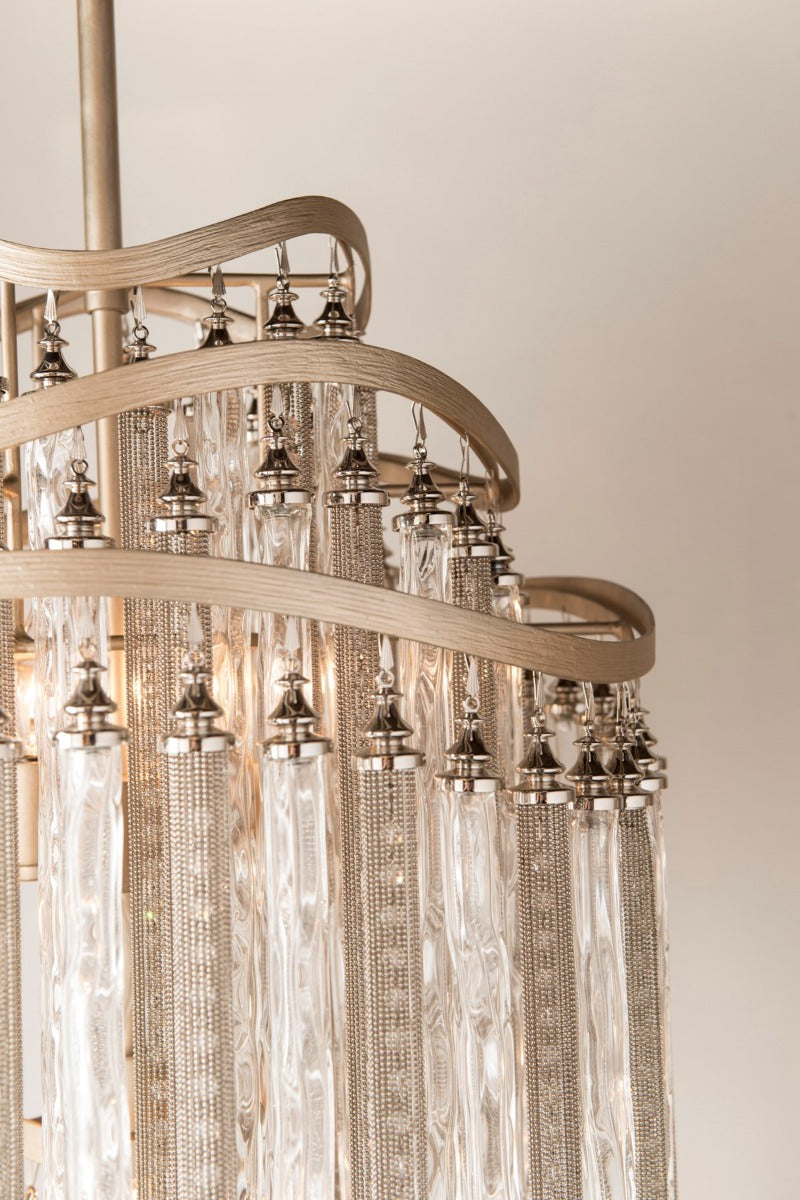 Corbett Chimera Large 2 Light Wall Light in Silver Leaf