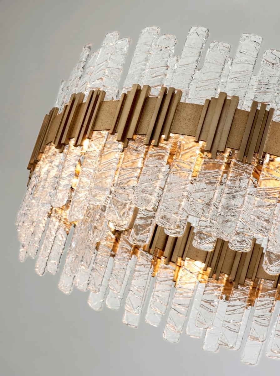 Corbett Ciro 8 Light Pendant Light in Antique Silver Leaf