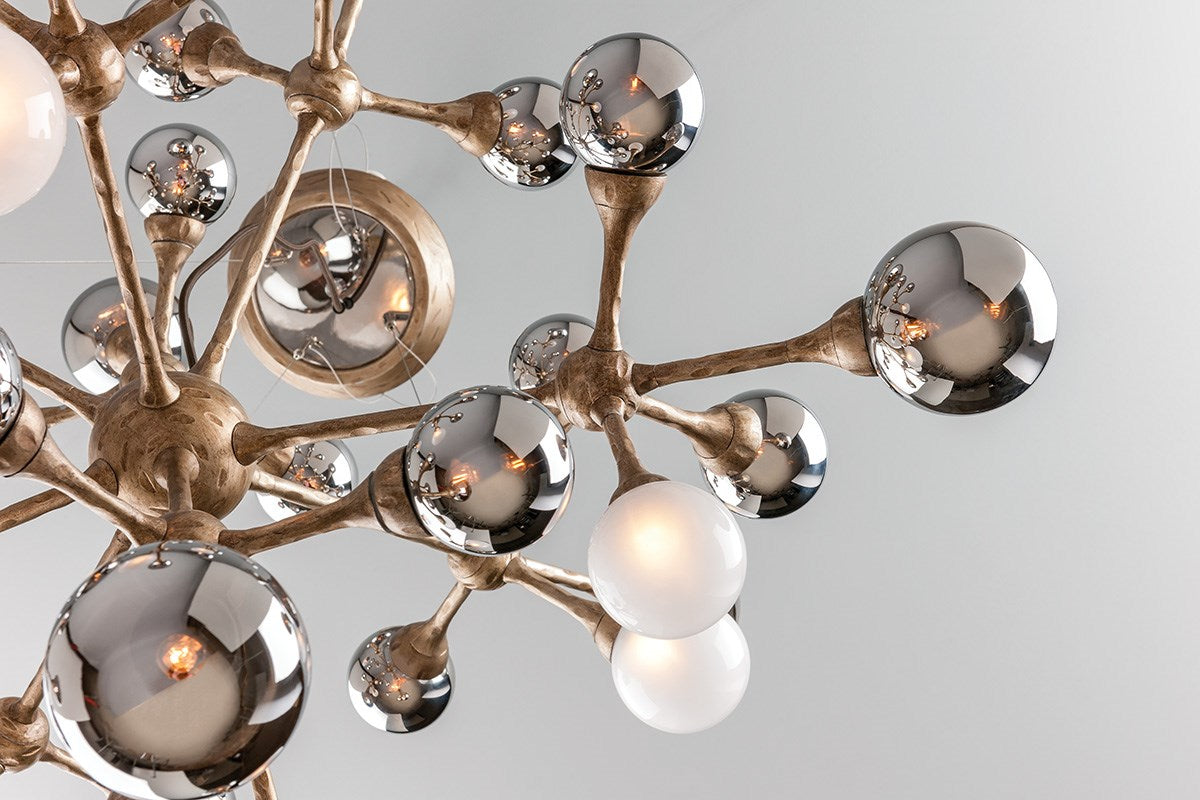 Corbett Element 20 Light Linear Pendant Light in Vienna Bronze