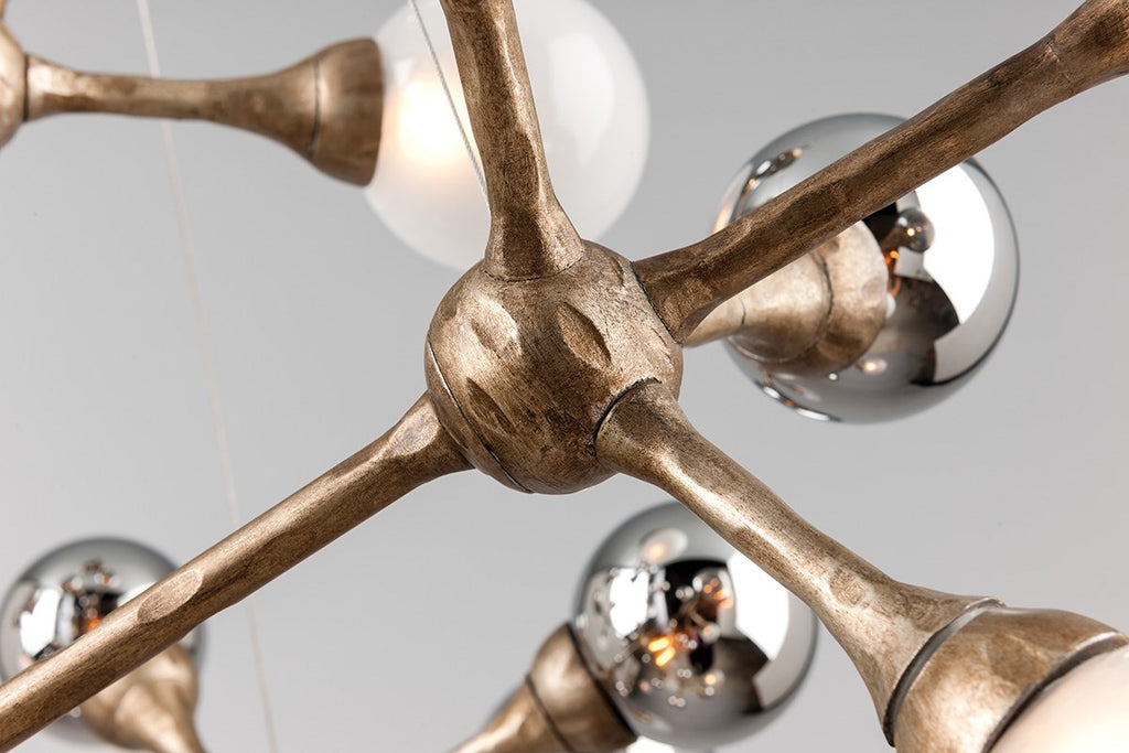 Corbett Element 20 Light Linear Pendant Light in Vienna Bronze