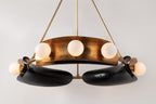 Corbett Hopper 9 Light Chandelier in Brass Bronze
