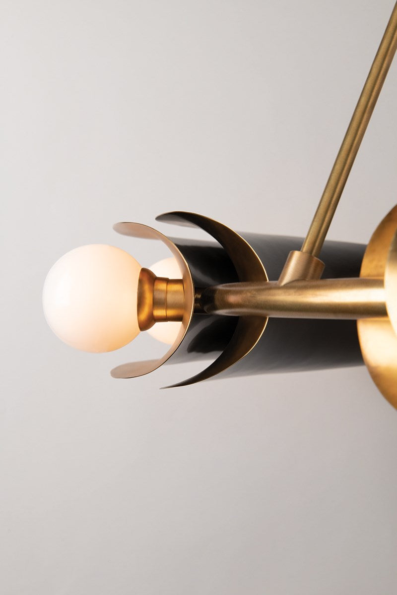 Corbett Hopper Large 12 Light Chandelier in Brass Bronze