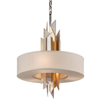 Corbett Modernist 4 Light Pendant Light in Silver Gold