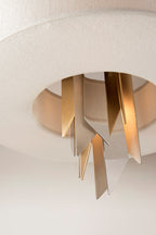 Corbett Modernist Wall Light in Silver Gold Leaf