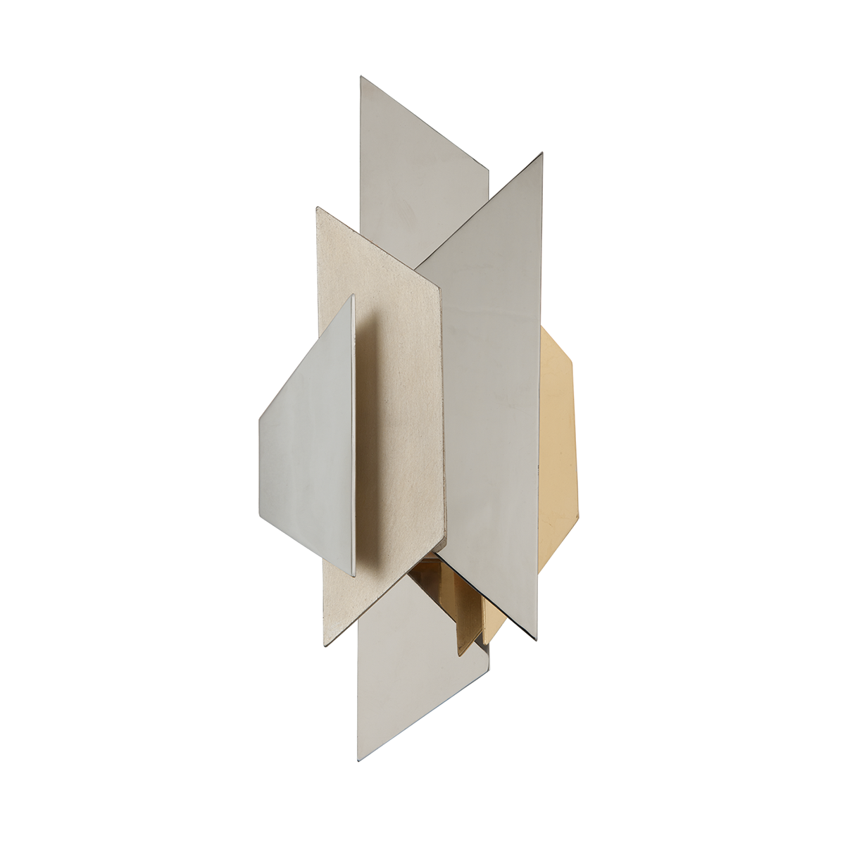 Corbett Modernist Wall Light in Silver Gold Leaf