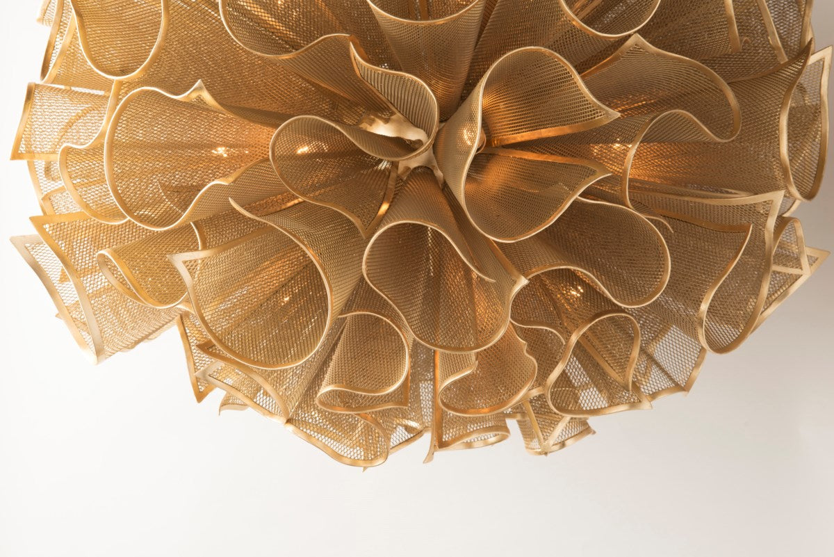 Corbett Pulse 1 Light Wall Light in Gold Leaf