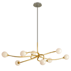 Corbett Signature 8 Light Bar Pendant Light in Gold Leaf