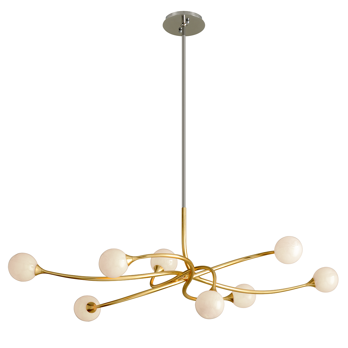 Corbett Signature 8 Light Bar Pendant Light in Gold Leaf