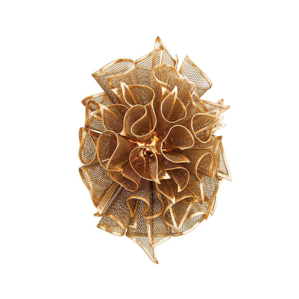 Corbett Pulse 1 Light Wall Light in Gold Leaf