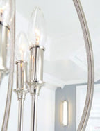 Feiss Corinne 6 Light Orb Pendant Light with Crystal in Polished Nickel