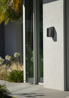 Corner 500lm Solar & Rechargeable Wall Light - Space Grey Aluminium with Motion Sensor