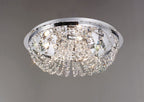 Diyas Cosmos 5 Light Flush Ceiling Light in Polished Chrome with Crystal