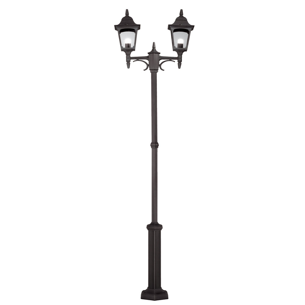 Elstead Chapel Twin Post Outdoor Light in Black