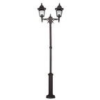 Elstead Chapel Twin Post Outdoor Light in Black