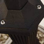 Elstead Chapel Twin Post Outdoor Light in Black, detail