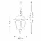 Elstead Chapel Outdoor Chain Lantern in Black