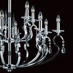 Novena Bruso 12 Light Multi-Arm Fitting Chrome Crystal Droplets CAS/905010