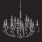 Novena Bruso 12 Light Multi-Arm Fitting Gunmetal Crystal Droplets CAS/905011