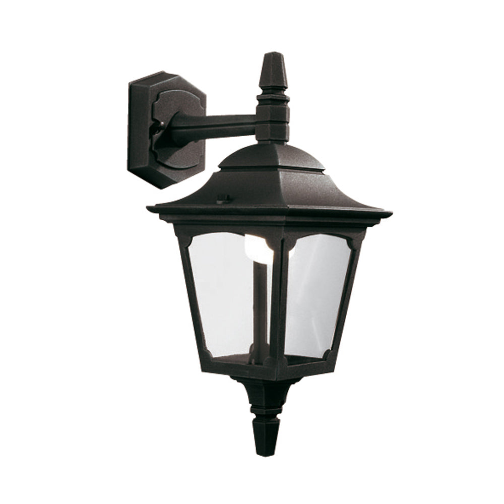Elstead Chapel Mini 1 Light Down Outdoor Wall Lantern in Black