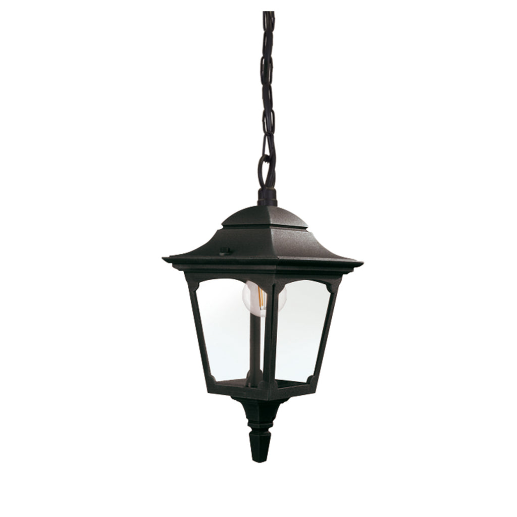 Elstead Chapel Mini Outdoor Chain Lantern in Black