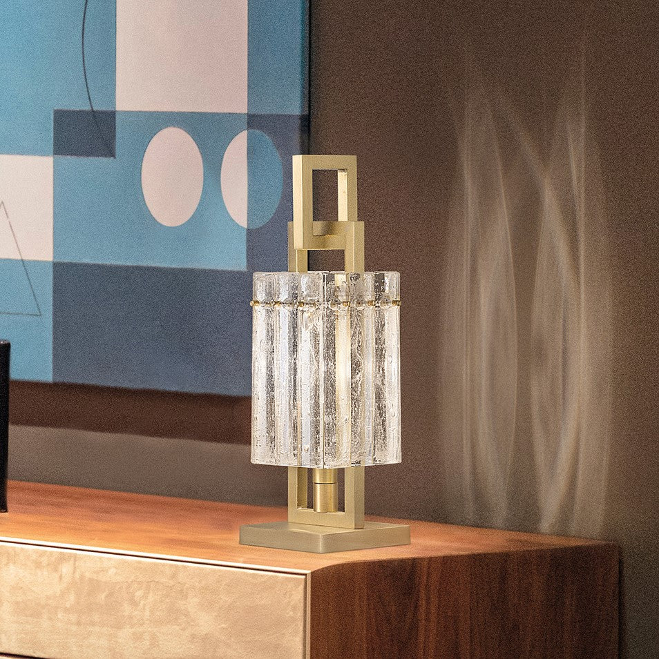 Masiero Crek Table Lamp 1 x E14 Brushed Brass CREK-TL1-G18