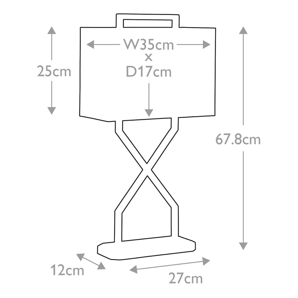 Elstead Cross Table Lamp in Polished Gold with Ivory Shade