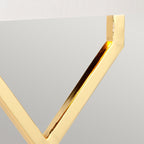 Elstead Cross Table Lamp in Polished Gold with Ivory Shade