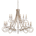 Elstead Christina 18 Light 2 Tier Chandelier in Silver Gold Finish