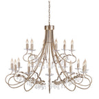 Elstead Christina 18 Light 2 Tier Chandelier in Silver Gold Finish