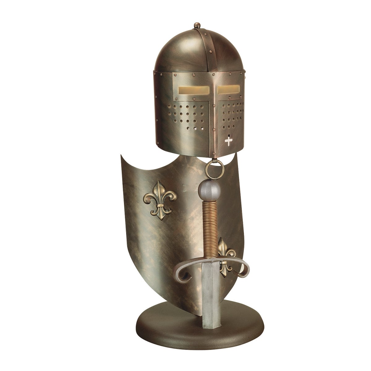 Elstead Crusader Table Lamp in Burnished Bronze