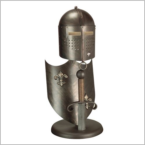 Elstead Crusader Table Lamp in Burnished Bronze