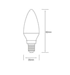 Crystal Candle E14 LED Bulb 3.5Watt Warm White 300K Dimmable 