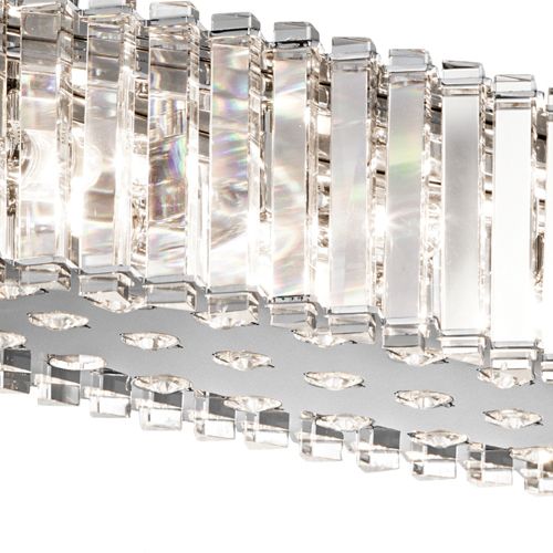 Kichler Crystal Skye 8 Light LED Bar Pendant in Chrome