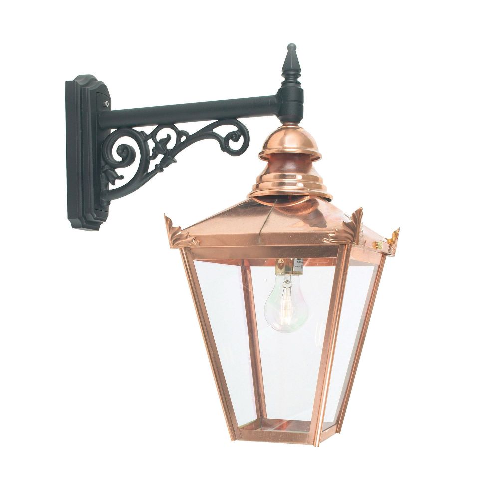Norlys Chelsea Outdoor Hanging Wall Lantern in Copper