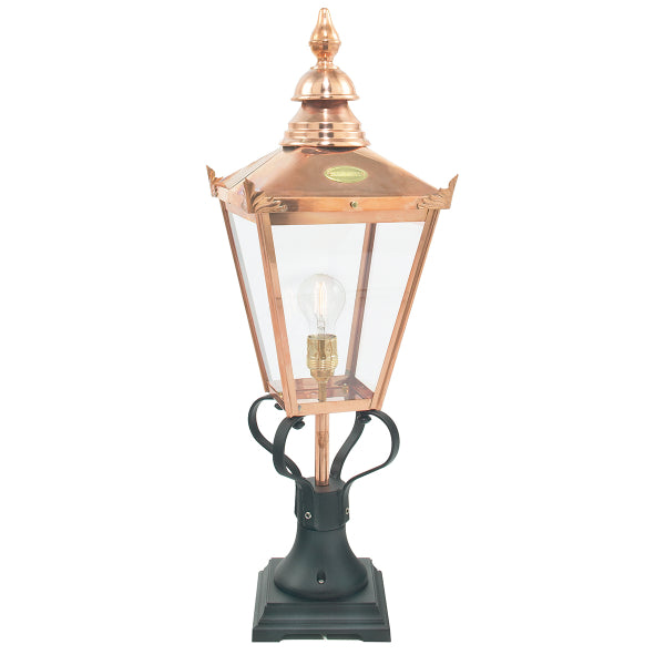 Norlys Chelsea Outdoor Pedestal Lantern in Copper