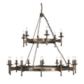 Elstead Cromwell 18 Light 2 Tier Chandelier in Old Bronze