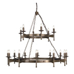Elstead Cromwell 18 Light 2 Tier Chandelier in Old Bronze