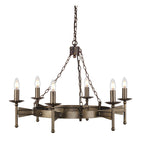 Elstead Cromwell 6 Light Chandelier in Old Bronze