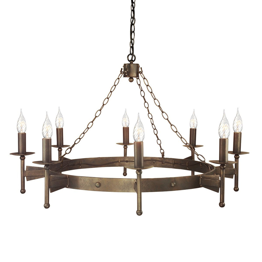 Elstead Cromwell 8 Light Chandelier in Old Bronze