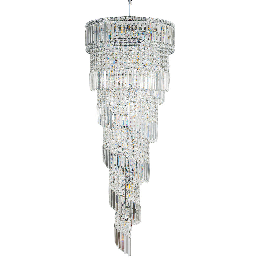 Novena Skyhill 21 Light Crystal Pendant Light in Polished Chrome