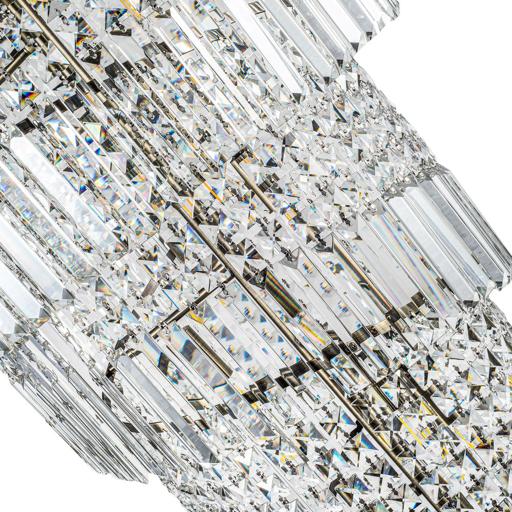 Novena Skyhill 21 Light Crystal Pendant Light in Antique Brass