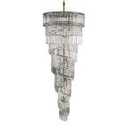 Novena Skyhill 21 Light Crystal Pendant Light in Antique Brass