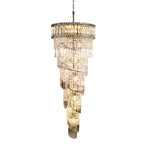 Novena Skyhill 21 Light Crystal Pendant Light in Antique Brass