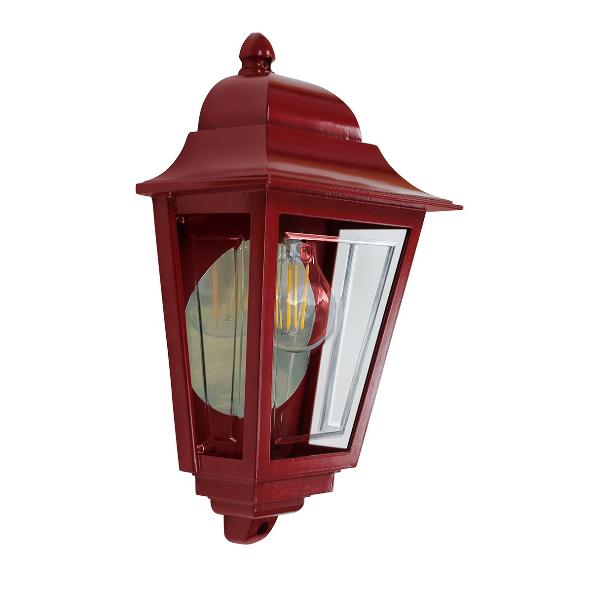 Elstead Deco Lane Outdoor Half Lantern in Red