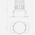 Decor Pro Round Flush Fixed - Technical Drawing