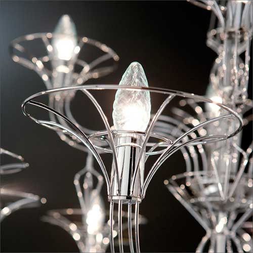Metal Lux Dedalo 8 Light Pendant Light in Metallic White